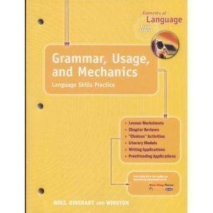 Book Elements of Language, 5th Course, Grade 11 Grammar, Usage and Mechanics, Language Skills Practice Answer Key free