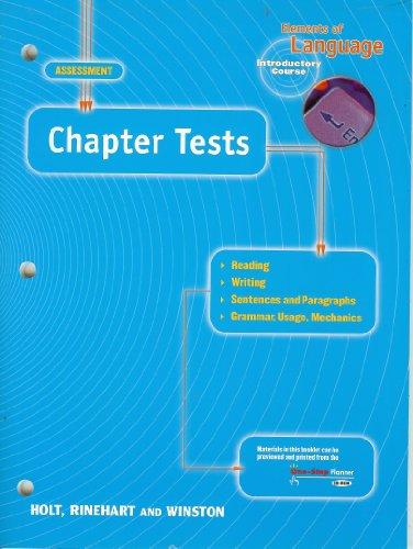 Book Chapter Tests: Elements Of Language Introductory Course free