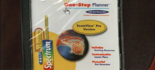 Book One-stop Planner With Test Generator Cd-rom For Holt Science Spectrum: A Physical Approach(examview free