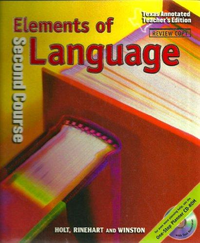 Book Elements of Literature: 2nd Course: Annotated Teacher's Edition: 2000 Hardcover free