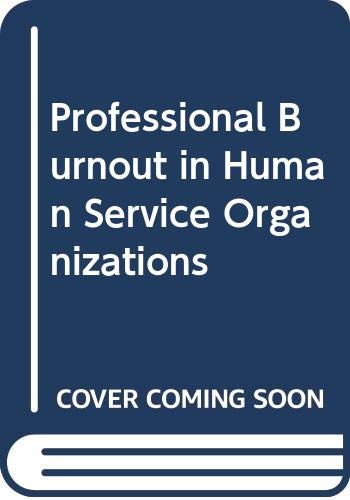 Book Professional burnout in human service organizations free