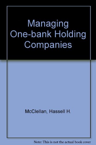 Book Managing one-bank holding companies free