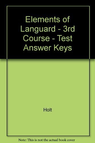 Book Elements of Languard - 3rd Course - Test Answer Keys free