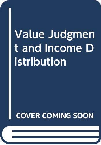 Book Value judgement and income distribution (Praeger studies in grants economics) free
