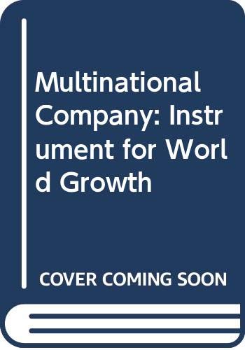 Book The multinational company: Instrument for world growth free