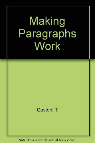 Book Making Paragraphs Work free