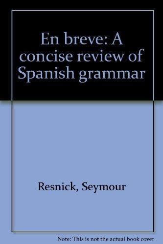Book En Breve : A Concise Review Of Spanish Grammar free