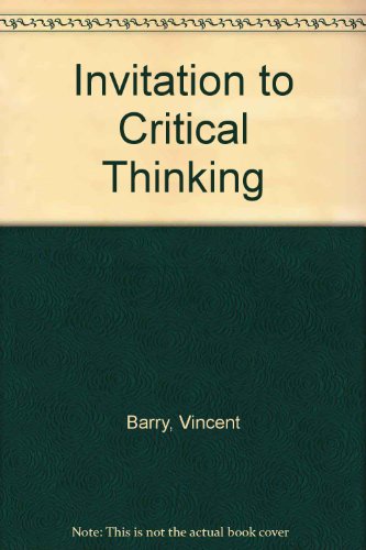 Book Invitation To Critical Thinking free