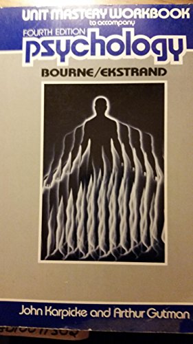 Book Unit Mastery Workbook To Accompany Bourne/ekstrand Psychology, 4th Ed free
