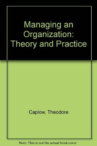 Book Managing an Organization free