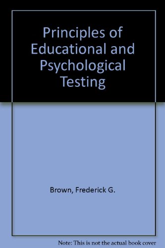 Book Principles of Educational and Psychological Testing free