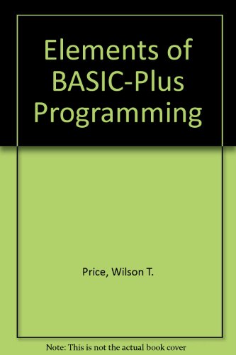Book Elements Of Basic-plus Programming free