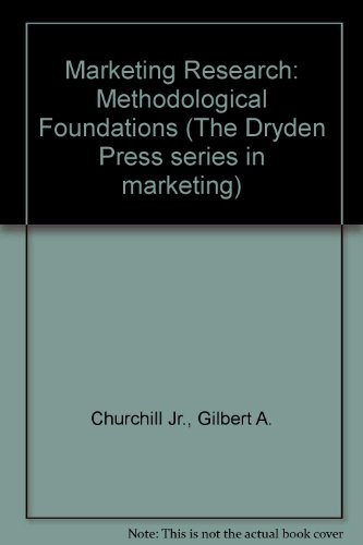 Book Marketing Research: Methodological Foundations (Dryden Press Series in Marketing) free