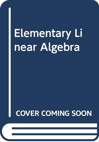 Book Elementary linear algebra free