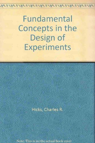 Book Fundamental Concepts in the Design of Experiments free
