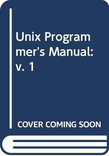 Book UNIX time-sharing system: UNIX programmer's manual free