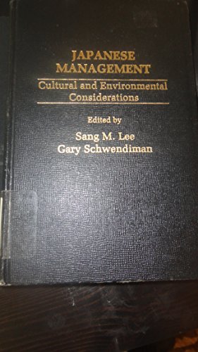 Book Japanese management: Cultural and environmental considerations free