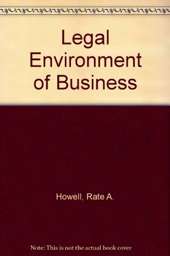 Book The Legal Environment Of Business free