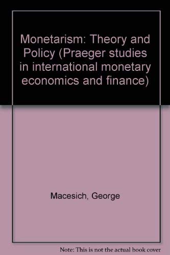Book Monetarism, Theory And Policy free