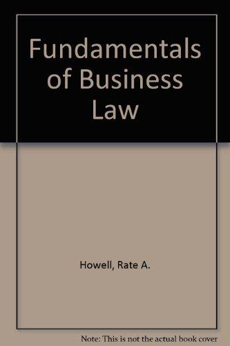 Book Fundamentals Of Business Law free