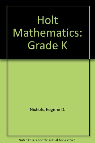 Book Holt Mathematics: Grade K free