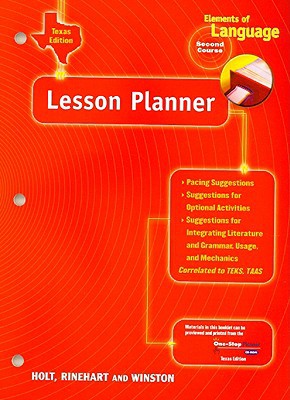 Book Texas Elements Of Language Lesson Planner, Second Course free