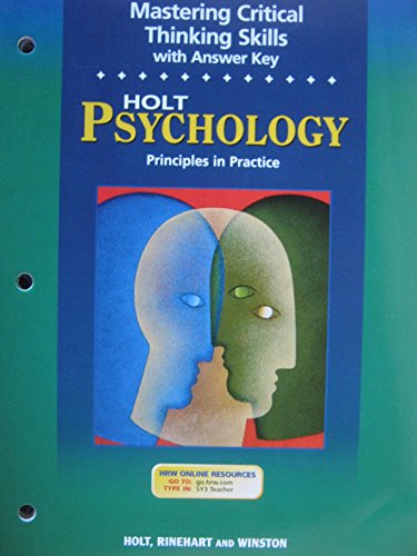 Book Holt Psychology: Principles in Practice: Mastering Critical Thinking Skills free