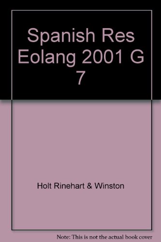 Book Spanish Resources: Elements Of Language, 1st Course, Grade 7 free