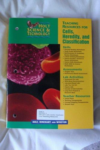 Book Holt Science & Technology Teaching Resources for Cells Heredity and Classification free