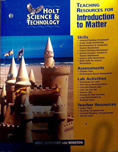 Book Teaching Resources for Introduction to Matter (Holt Science & Technology) free