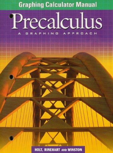 Book Graphing Calculator Manual (precalculus: A Graphing Approach) free