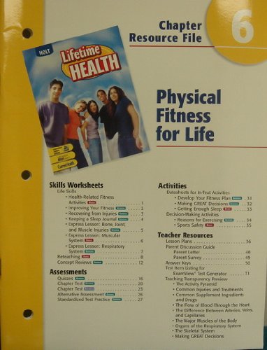 Book A Lifetime Of Health Chptr. 6 : Physical Fitness For Life [paperback] By free