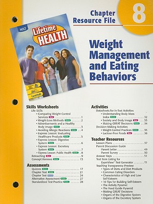 Book Holt Lifetime Health Chapter 8 Resource File: Weight Management And Eating Behaviors free