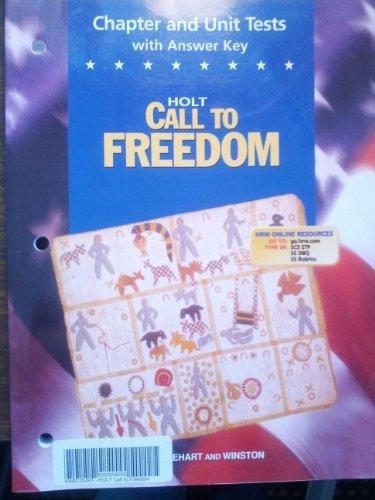 Book Chapter And Unit Tests With Answer Key (holt Call To Freedom) free