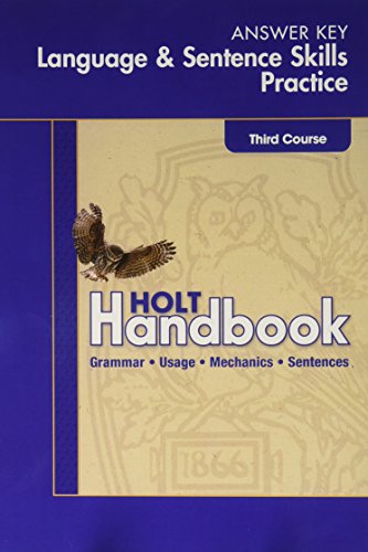 Book Elements of Language: Language and Sentence Skills Practice Answer Key Third Course free