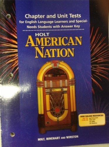 Book Holt American Nation: Chapter and Unit Tests with Answer Key free