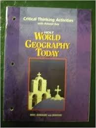Book Critical Thinking Activities With Answer Key Holt World Geography Today free