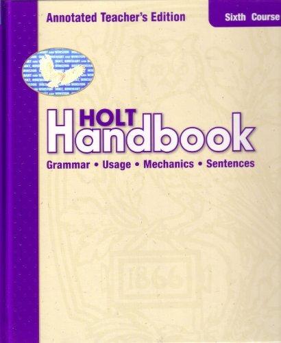 Book Holt Handbook, Grade 12 : Grammar Useage and Mechanics free