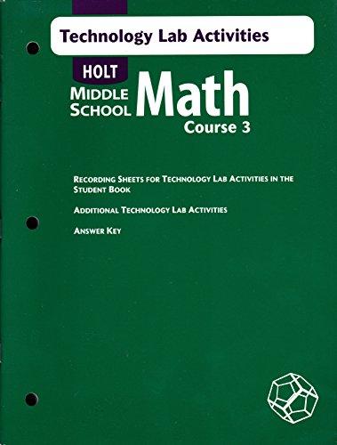 Book Holt Middle School Math Course 2, Technology Lab Activities with Answer Key ISBN 0030662370 9780030662379 by Holt, Rinehart and Winston free
