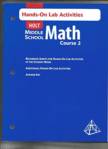 Book Holt Middle School Math: Hands-On Lab Activities with Answer Key Course 2 free