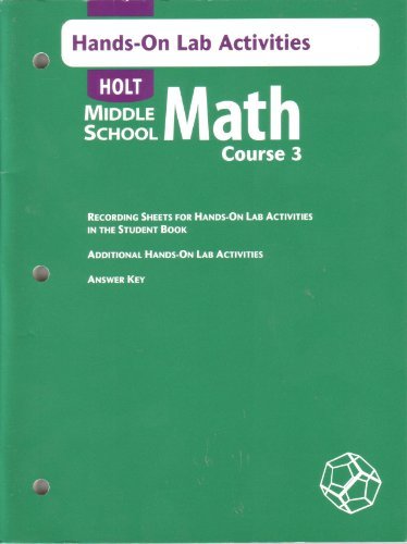 Book Holt Mathematics: Hands On Lab Activities Course 3 free