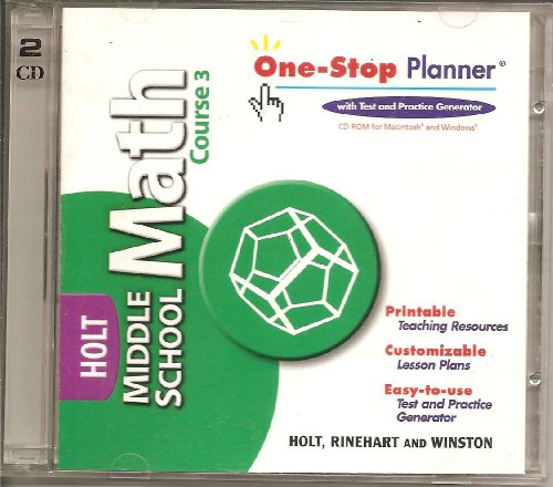 Book One-Stop Planner CD-R MS Math 2004 Crs 3 free
