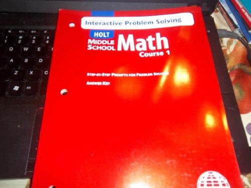 Book Math Course 1, Grade 6 Interactive Problem Solving With Answer Key: Holt Mathematics free
