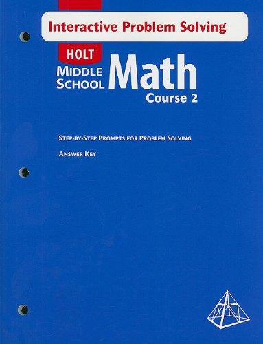 Book Math Course 2, Grade 7 Interactive Problem Solving With Answer Key: Holt Mathematics free
