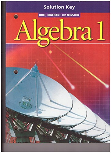 Book Algebra 1 Solution Key free