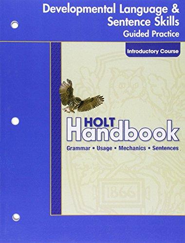Book Holt Handbook: Developmental Language And Sentence Skills Guided Practice Introductory Course free