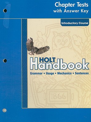 Book Holt Handbook Chapter Test with Answer Key, Introductory Course free