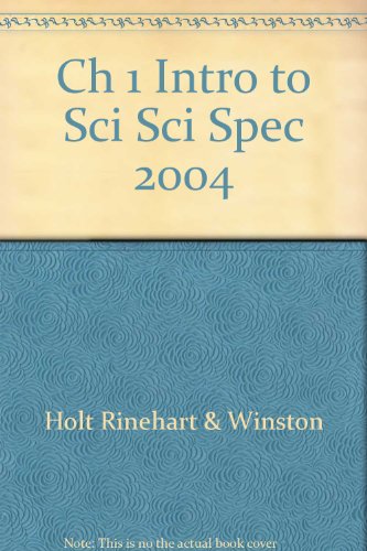 Book Physical Science Introduction To Science Chapter 1 Resource File [paperback. free
