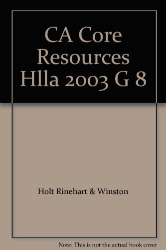 Book CA Core Resources Hlla 2003 G 8 free