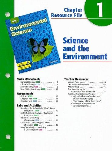 Book Holt Environmental Science Chapter 1 Resource File: Science And The Environment free